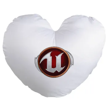 Unreal, Μαξιλάρι καναπέ καρδιά 40x40cm περιέχεται το  γέμισμα