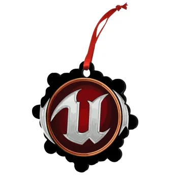 Unreal, Christmas ornament snowflake wooden 7.5cm