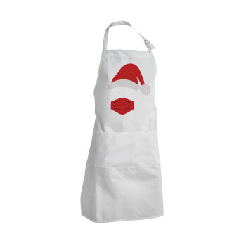 Santa ware a mask, Adult Chef Apron (with sliders and 2 pockets)