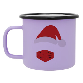 Santa ware a mask, Κούπα Μεταλλική εμαγιέ ΜΑΤ Light Pastel Purple 360ml