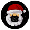 Santa stay safe, Mousepad Στρογγυλό 20cm
