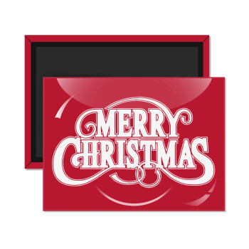 Merry Christmas classical, Ορθογώνιο μαγνητάκι ψυγείου διάστασης 9x6cm
