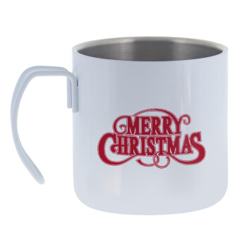 Merry Christmas classical, Mug Stainless steel double wall 400ml