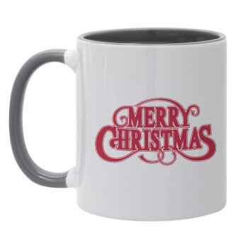 Merry Christmas classical, Mug colored grey, ceramic, 330ml