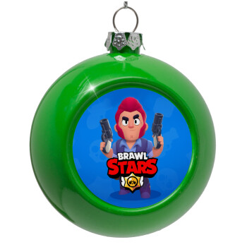Brawl Stars Colt, Green Christmas tree ornament bauble 8cm