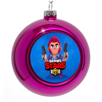 Brawl Stars Colt, Purple Christmas tree ornament bauble 8cm