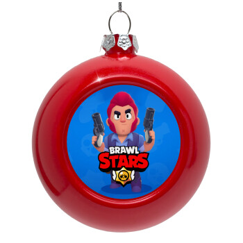 Brawl Stars Colt, Red Christmas tree ornament bauble 8cm