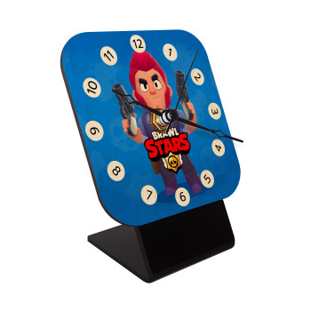 Brawl Stars Colt, Επιτραπέζιο ρολόι σε φυσικό ξύλο (10cm)