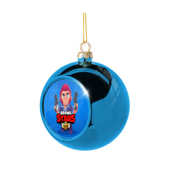 Brawl Stars Colt, Blue Christmas tree ball ornament 8cm