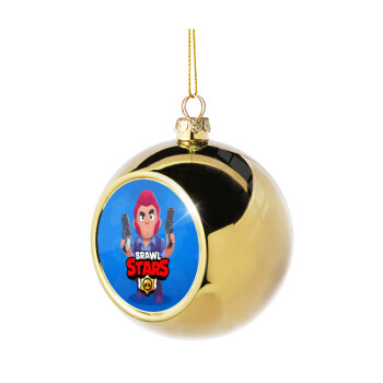 Brawl Stars Colt, Golden Christmas tree ball ornament 8cm