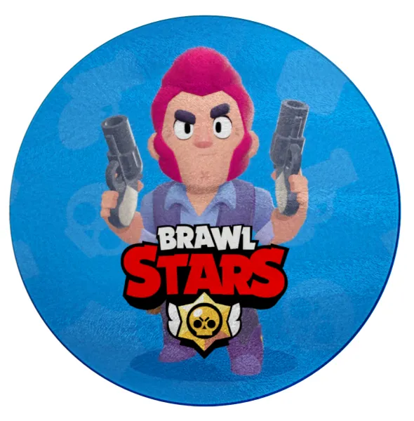 Brawl Stars Colt — Round glass cutting board (30cm)