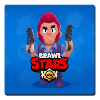 Brawl Stars Colt, Τετράγωνο μαγνητάκι ξύλινο 6x6cm