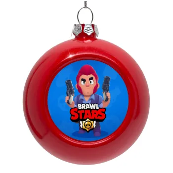Brawl Stars Colt, Red Christmas tree ornament bauble 8cm