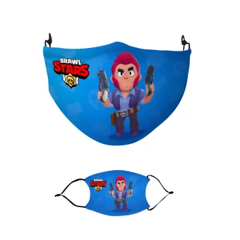 Brawl Stars Colt, Μάσκα υφασμάτινη παιδική πολλαπλών στρώσεων με υποδοχή φίλτρου