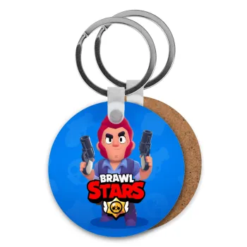 Brawl Stars Colt, Μπρελόκ Ξύλινο στρογγυλό MDF Φ5cm