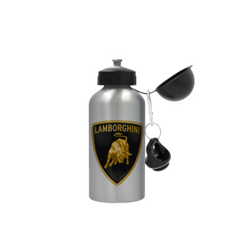 Lamborghini, Metallic water jug, Silver, aluminum 500ml