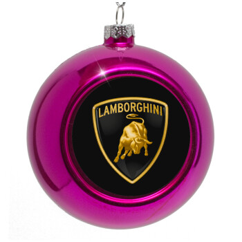 Lamborghini, Purple Christmas tree ornament bauble 8cm