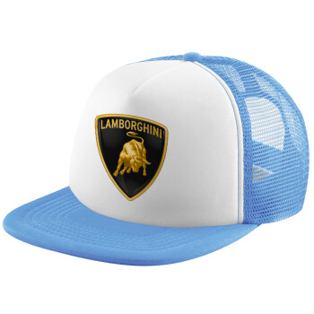 Lamborghini, Καπέλο Soft Trucker με Δίχτυ Γαλάζιο/Λευκό