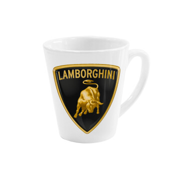 Lamborghini, Κούπα κωνική Latte Λευκή, κεραμική, 300ml