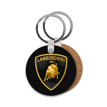Lamborghini, Μπρελόκ Ξύλινο στρογγυλό MDF Φ5cm