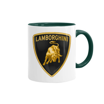 Lamborghini, Mug colored green, ceramic, 330ml