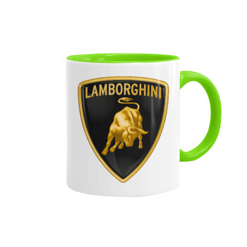 Lamborghini, Mug colored light green, ceramic, 330ml