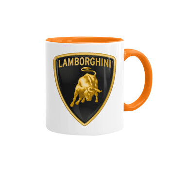 Lamborghini, Κούπα χρωματιστή πορτοκαλί, κεραμική, 330ml