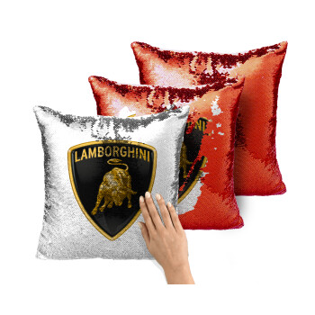 Lamborghini, Μαξιλάρι καναπέ Μαγικό Κόκκινο με πούλιες 40x40cm περιέχεται το γέμισμα