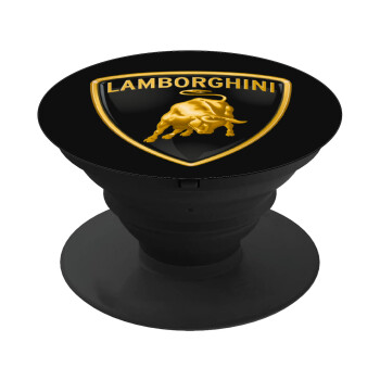 Lamborghini, Pop Socket Μαύρο Βάση Στήριξης Κινητού στο Χέρι