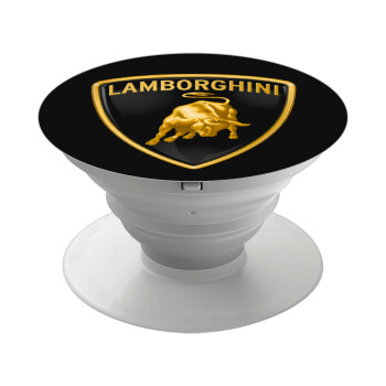 Lamborghini, Pop Socket Λευκό Βάση Στήριξης Κινητού στο Χέρι