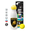 Tennis ball Metal mug thermos White, double wall, 550ml