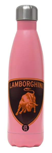 Lamborghini — Metal mug thermos Pink Mat (Stainless steel), double wall, 500ml