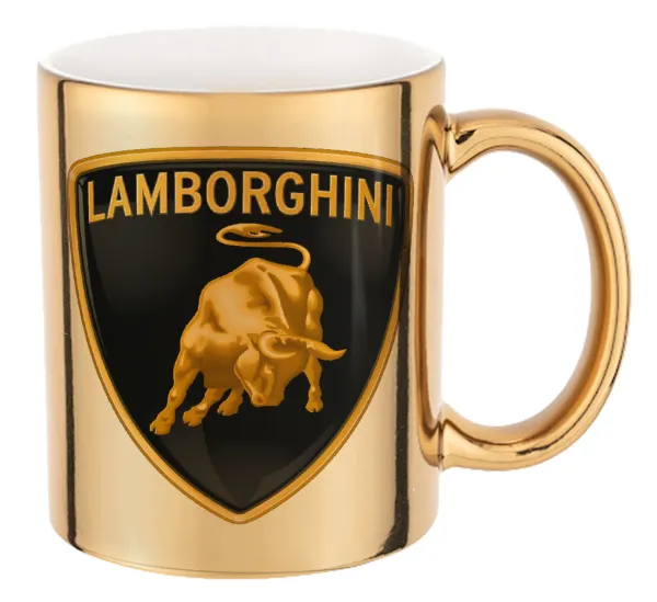 Lamborghini — Mug ceramic, gold mirror, 330ml