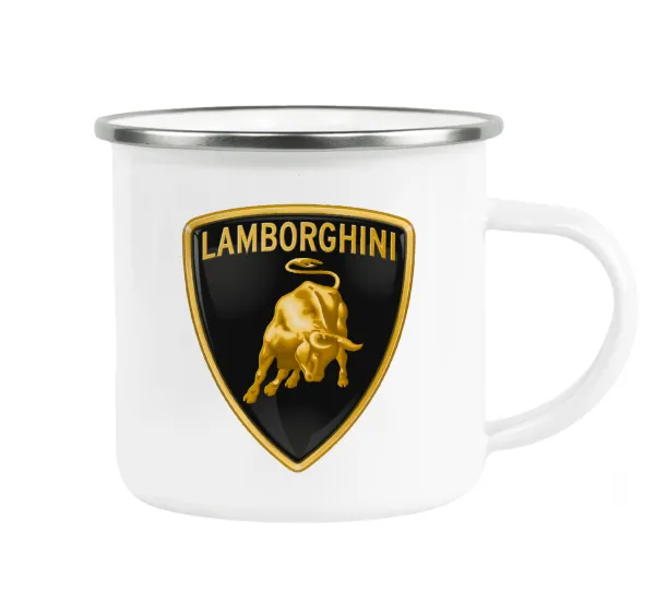Lamborghini — Metallic enamel cup white 360ml