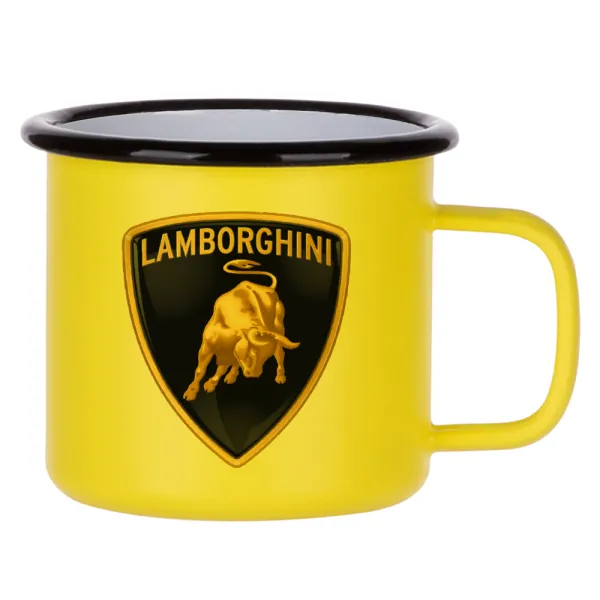 Lamborghini — Κούπα Μεταλλική εμαγιέ ΜΑΤ Κίτρινη 360ml