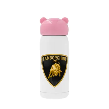 Lamborghini, Pink stainless steel thermal flask, 320ml