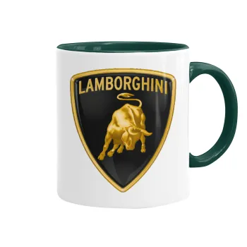 Lamborghini, Κούπα χρωματιστή πράσινη, κεραμική, 330ml