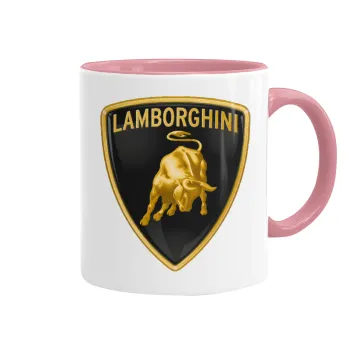 Lamborghini, Mug colored pink, ceramic, 330ml