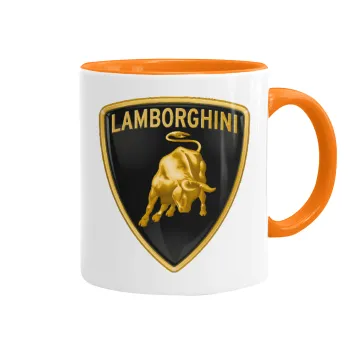 Lamborghini, Mug colored orange, ceramic, 330ml