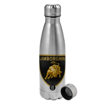 Lamborghini, Metallic water bottle, stainless steel, 750ml
