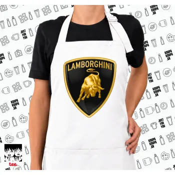 Lamborghini, Ποδιά μακριά Σεφ ολόσωμη με τσέπες white (ΕΝΗΛΙΚΩΝ)