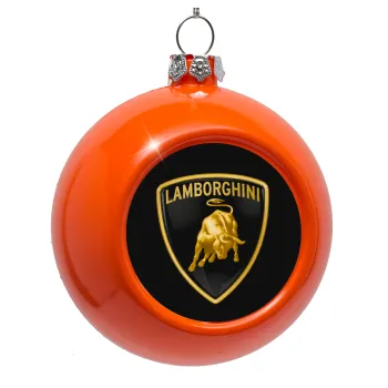 Lamborghini, Orange Christmas tree ornament bauble 8cm