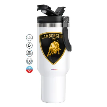Lamborghini, Mega Stainless steel Tumbler with lid, double wall 1,2L