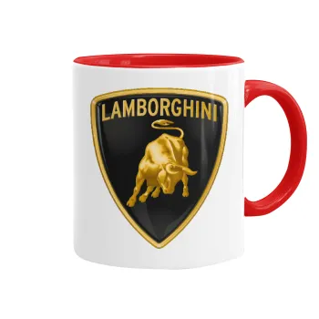 Lamborghini, Mug colored red, ceramic, 330ml