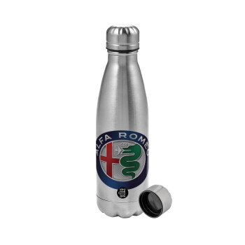 Alfa Romeo, Metallic water bottle, stainless steel, 750ml