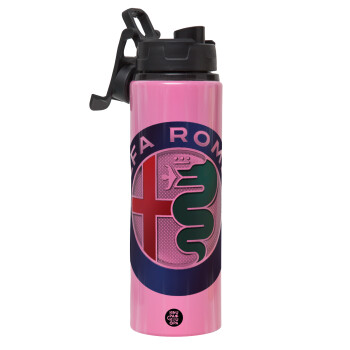 Alfa Romeo, Metallic water bottle with safety lid, 850ml aluminum