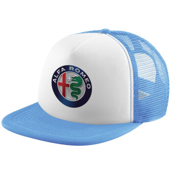 Alfa Romeo, Καπέλο Soft Trucker με Δίχτυ Γαλάζιο/Λευκό