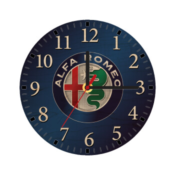 Alfa Romeo, Ρολόι τοίχου ξύλινο plywood (20cm)