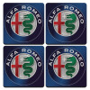 Alfa Romeo, ΣΕΤ 4 Σουβέρ ξύλινα τετράγωνα