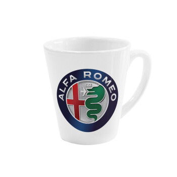 Alfa Romeo, Κούπα κωνική Latte Λευκή, κεραμική, 300ml